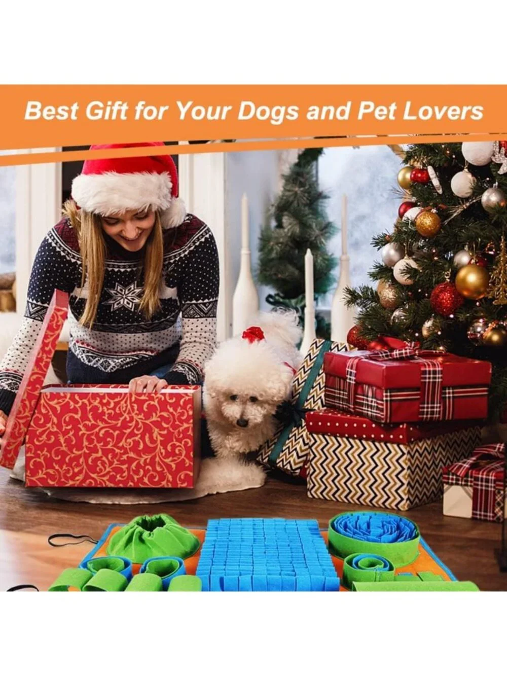 Interactive Snuffle Mat for Dogs | Puzzle Toy for Mental Stimulation & Slow